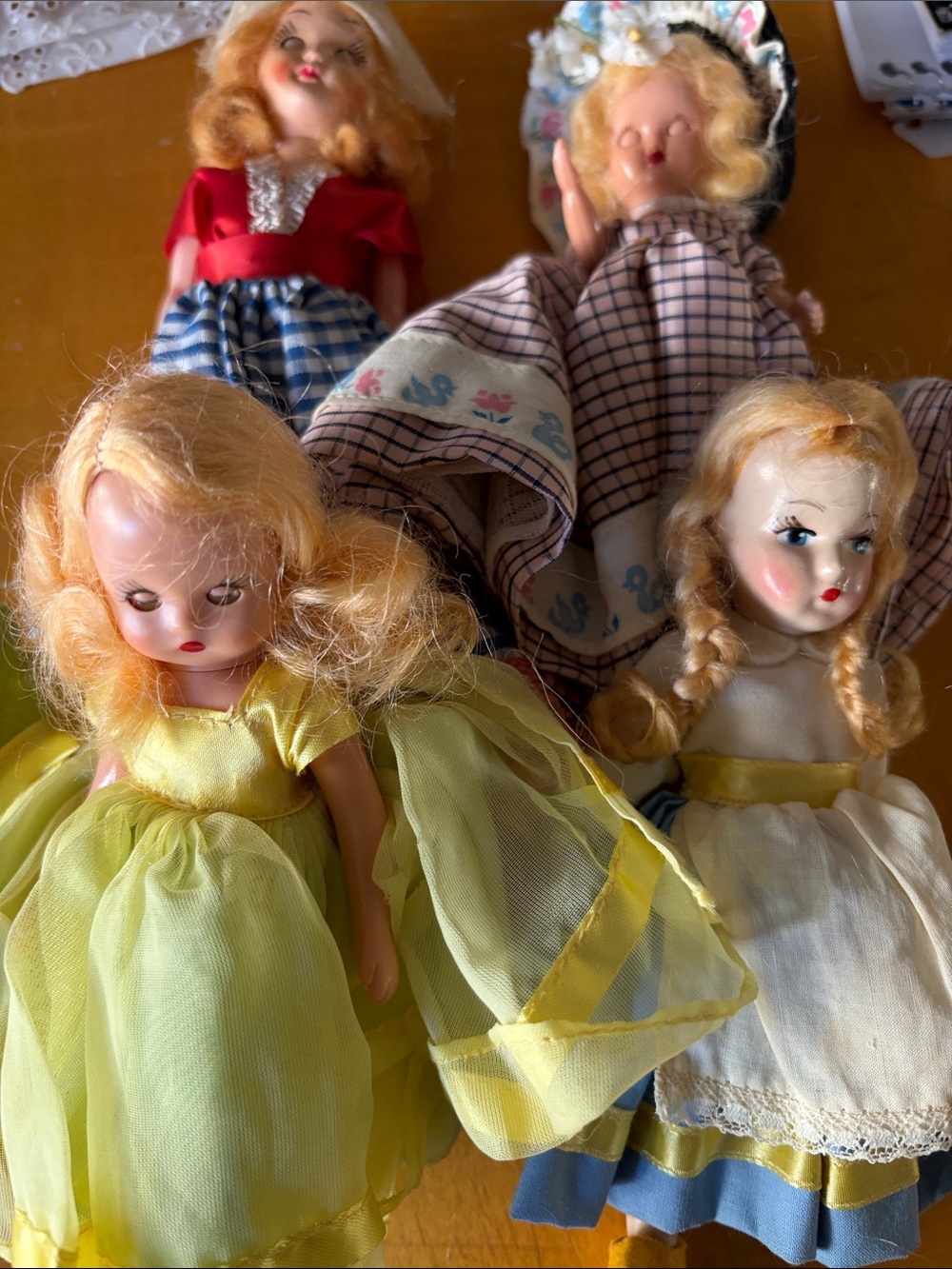 4 vintage  Fashion Doll in Party Dress -